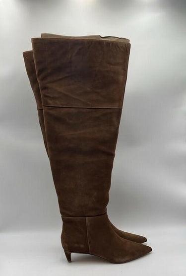 Vince Camuto Camel Brown Suede Leather Iana Over The Knee Boots Size 8.5M-WC Vince Camuto