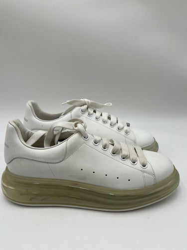 Alexander McQueen oversized sneakers white leather transparent Sole Size 41.5 Alexander McQueen
