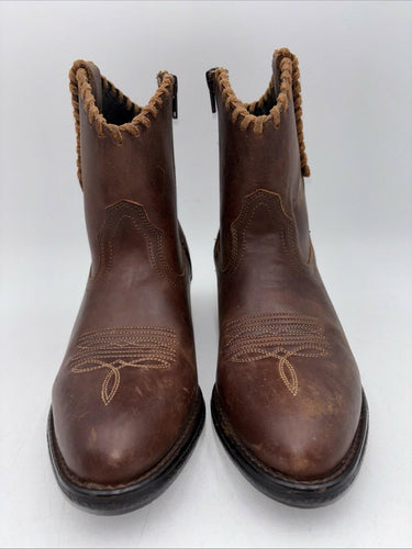 Shyanne Sawyer Dolly Ankle Bootie Brown Leather Women's Size 8 B