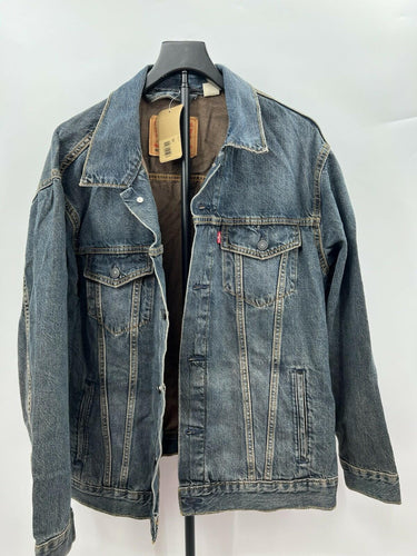 Levi's Mens Relaxed Fit Trucker Jacket Denim Stonewash Button Front NWT - Size L Levi's