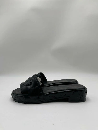 Valentino Garavani Atelier 03 Rose platform slide sandals black rubber Size 36 valentino