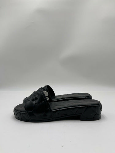 Valentino Garavani Atelier 03 Rose platform slide sandals black rubber Size 36 valentino