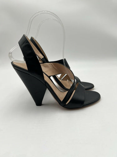 Gianvito Rossi high-heeled Black Leather slingback sandals Size 37.5 GIANVITO ROSSI