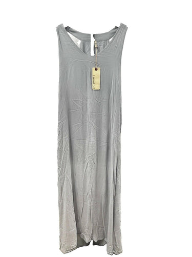 Lanston maxi Woman’s dress a V-neckline light gray color Size M Lanston