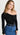 Free People Women's Thats Hot Thong Bodysuit, Black, M Free People