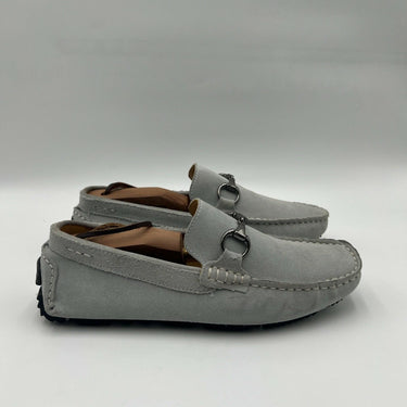 Men’s Saks Fifth Avenue Light Blue suede driving moccasin loafer Size 7M Saks Fifth Avenue