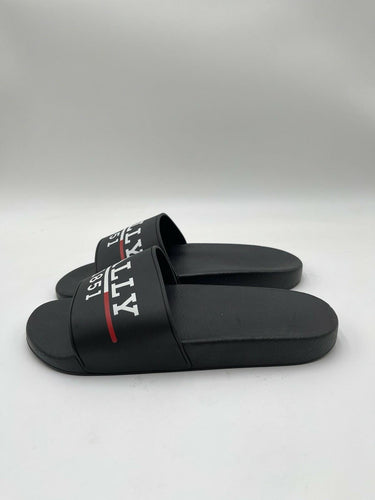 Men’s Bally Samuel black rubber pool slide sandals Size 40