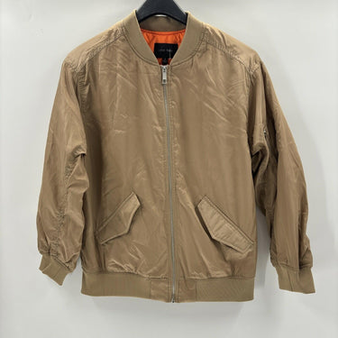 NWOT Love Tree Women’s Full Zip Solid Bomber Jacket, Khaki Size L Love Tree