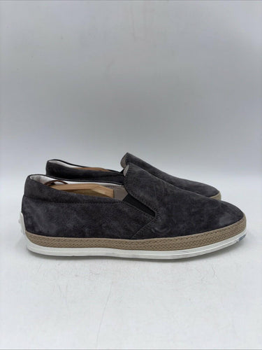 Tod's Men’s Suede Loafers Shoes Espadrille Gray Size 7.5 UK Tod's