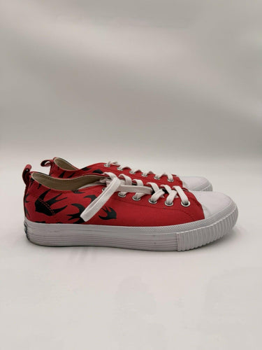 Mcq Alexander Mcqueen Swallow Vulcanized Swarm Low Top Sneaker,Rogue Red Size 40 Alexander McQueen