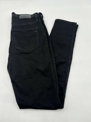 Madewell Jeans Womens 10" High Rise Skinny Black Denim Stretch Size 26 Madewell