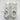 Alexander McQueen Oversized Sneakers White Leather iridescent silver Size 42 Alexander McQueen