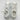 Alexander McQueen Oversized Sneakers White Leather iridescent silver Size 42 Alexander McQueen