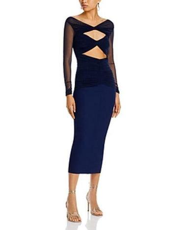 Chiara Boni La Petite Robe Leitha Cutout Mixed Media Sheath Dress Size 4 Chiara Boni