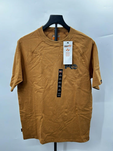Timberland Wheat PRO Men's Core Reflective PRO Logo Short Sleeve T-Shirt Size S Timberland