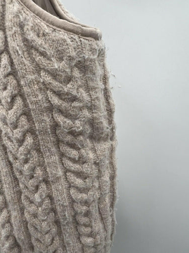 Joie Beige Cable Knit Sweater Vest Size M
