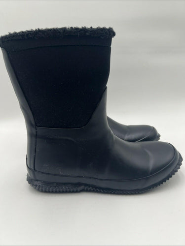Hunter Original Kids Unisex Sherpa Boots Black Color Size Boys 4 Girls 5 Hunter