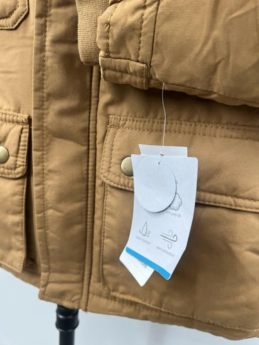 Carter's Boys Hooded Parka Jacket Camel Faux Fur Camo Lined Winter Coat NWT 5/6 Carter's
