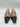 Gianvito Rossi patent leather cap-toe mules in beige and black Size 38.5 GIANVITO ROSSI