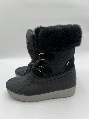 Pajar Canada Black Waterproof -40 Duck Snow Boots Faux Fur Womens Size 8