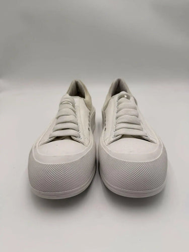Alexander McQueen Deck Plimsoll sneakers in white canvas Size 41D Alexander McQueen