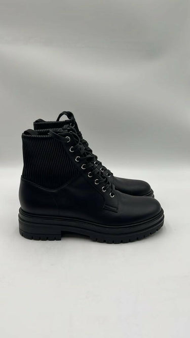 Women’s Gianvito Rossi MARTIS 20 Lace-Up Combat Boots Black Leather Size 40 Gianvito Rossi