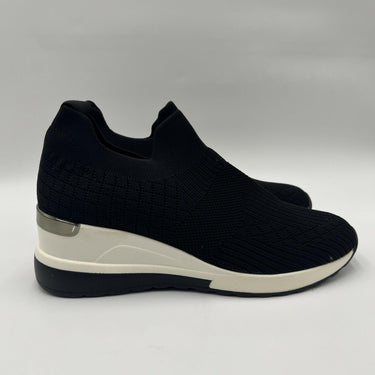 Mix No.6 TANNA Black Stretch Knit Round Toe Low Top Slip On Sneakers, Size 10M Mix No. 6