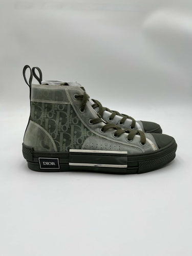 Dior B23 High 'Dior Oblique' in Olive Lace Up Sneakers Size 41 Dior