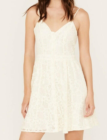 NWD MOLLY BRACKEN WOMEN'S LACE BUTTON DOWN SLEEVELESS MINI DRESS Size M Molly Bracken