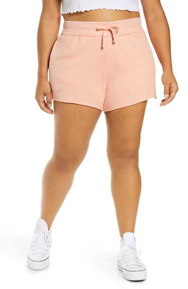 BP. French Terry Lounge Shorts in Pink Pudding Size 1X BP.