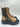 Fendi Wmns FF Motif Domino Biker Boot Brown Leather FF jacquard fabric Size 37.5