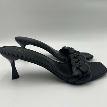INC Womens Parker Faux Leather Braided Dress Sandals Black Size 10M INC International Concepts