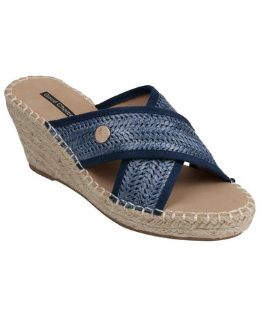 Women's Good Choice Shoes Navy Jimmy Wedge Espadrille Sandals Size 6.5M G.C. Shoes