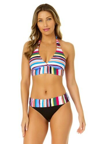 Anne Cole Womens Marilyn Halter Top Multi Large Anne Cole