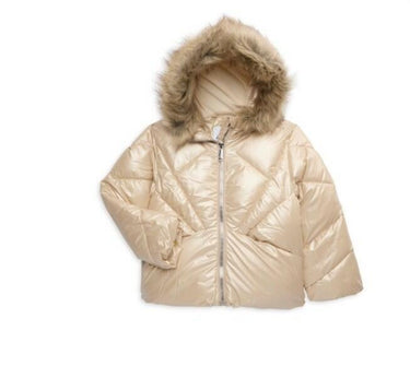 NWT SAM EDELMAN Little Girl's Sunbeam Faux Fur Quilted Puffer Size 4T Sam Edelman