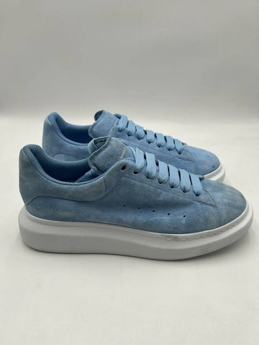 Alexander McQueen Men's 'Oversized' Low-top Sneakers in baby blue suede Size 44 Alexander McQueen