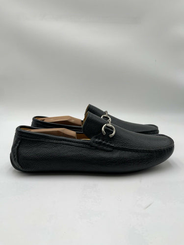 Men’s Saks Fifth Avenue loafers black pebble grain leather Size 11M Saks Fifth Avenue