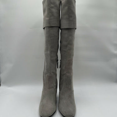 Cole Haan Tess Suede Cuff Boots in ironstone gray suede Size 8.5B Cole Haan