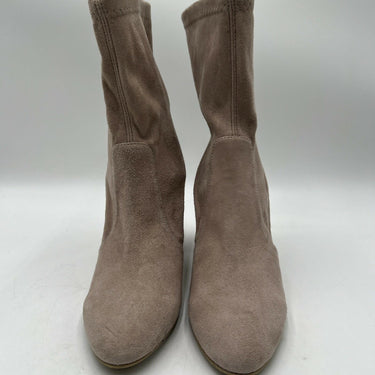 Women’s Stuart Weitzman Yuliana Stretch Beige Suede Sock Bootie Size 6B