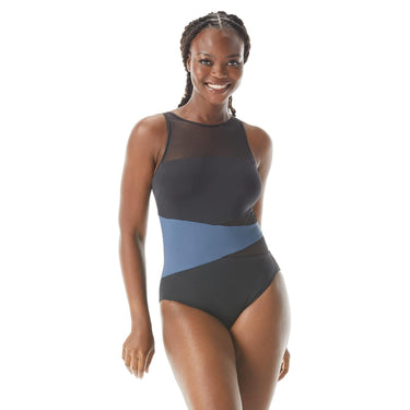 COCO REEF Keepsake Level Color-Block Mesh One-Piece Black 10 (34C) Coco Reef