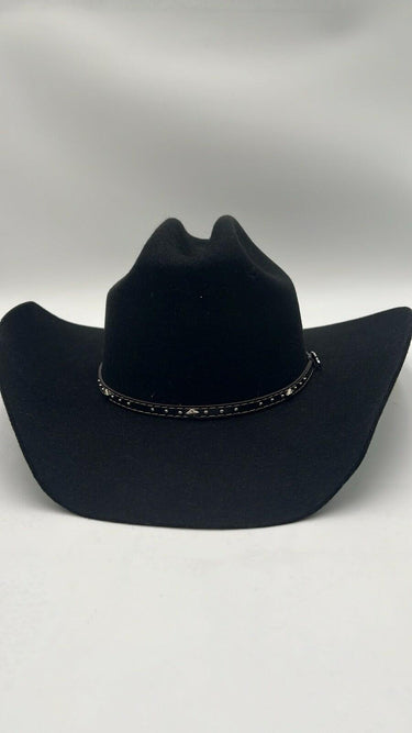 Cody James Black Felt Cowboy Hat Western Cattleman Crown Wide Brim Studded 7 3/8 Cody James