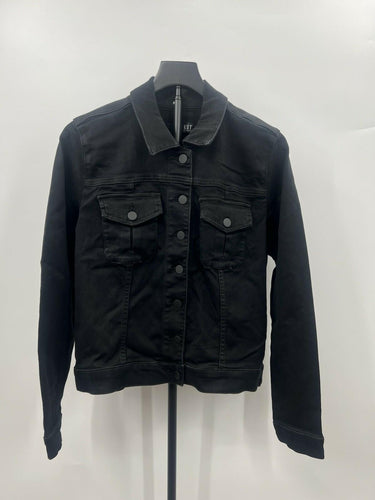 Women’s Kut from the Kloth black denim Button Up Long Sleeve jacke Black Size L KUT from the Kloth