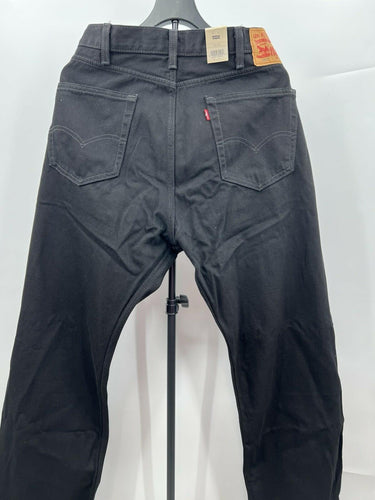 Levi's 505 Regular Straight Jeans Black Stretch Cotton Straight NWT - Size 40x34