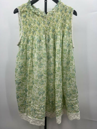 Free People Undersea Combo Dress Womens Smocked Floral Sleeveless Lace NWT M Free People
