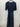 Alex Evenings Navy Wrap Rosette Lace Belted Short Sleeve Evening Gown Size 14 Alex Evenings