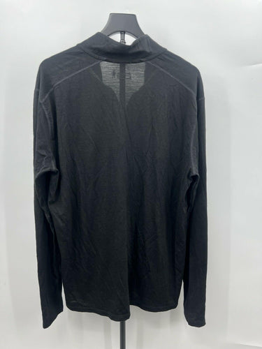 Smartwool Mens Merino Wool 1/4 Zip Pullover Black Base Layer Long Sleeve XL