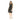 Tribal Crinkle Woven Sleeveless Neck Tie Dress (Black) Women's Dress SIZE M Tribal
