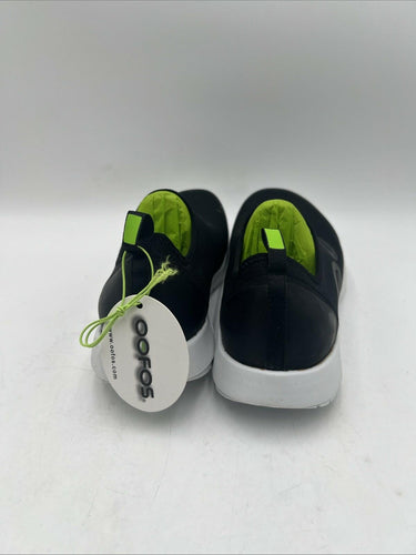 Women’s OOFOS OOMG Sport Low Shoe Black White Stretch Flexible Recovery Size 9