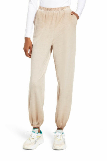 Treasure & Bond Oil Wash Cotton Blend Joggers, Tan Warm Size S Treasure & Bond