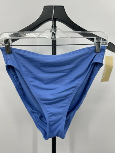 Michael Kors Bikini Bottom Blue Solid Hipster Swim Bottom L Michael Kors